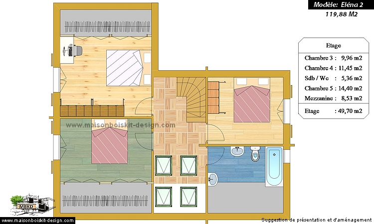 exemple maison individuelle 5 chambres 120 m2